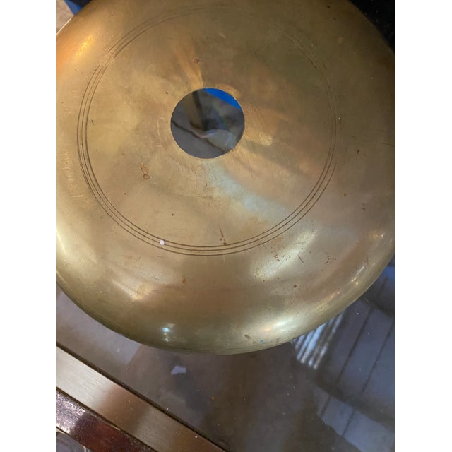 Metal 1970s Minimalist Brass Candle Holder For Sale - Image 7 of 8
