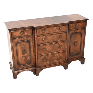Small Georgian Style Breakfront Sideboard, 1930s For Sale