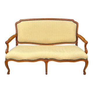 David Sutherland Indoor/Outdoor Teak Settee With Nailhead Trim – 61” For Sale