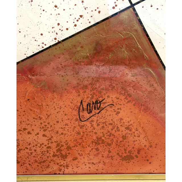 Beige Post-Modern Mixed Media Diptych, by George Caso For Sale - Image 8 of 18