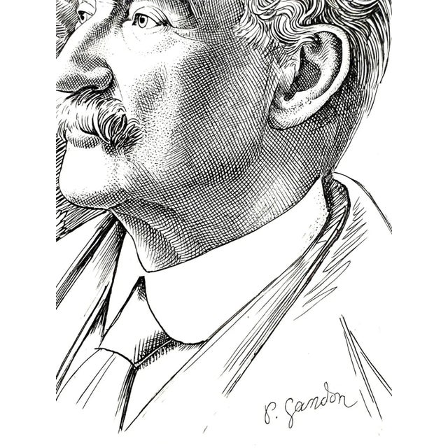 Pierre Gandon - Portrait - Original Lithograph 1956 For Sale - Image 3 of 7