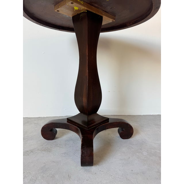 Brown Vintage American Empire Style Mahogany Occasional Table For Sale - Image 8 of 11
