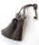 Pair of Ash Gray and Stone Colored Beaded Key Tassels - H 4.75" For Sale - Image 12 of 12