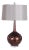 Vintage 1990s Torched Copper Gourd Shaped Table Lamp For Sale