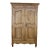 Antique 19th C. French Provincial Louis XV Pine Wardrobe Armoire Media Cabinet For Sale