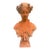 Vintage Terracotta Bust of a Young Woman With Floral Headdress For Sale