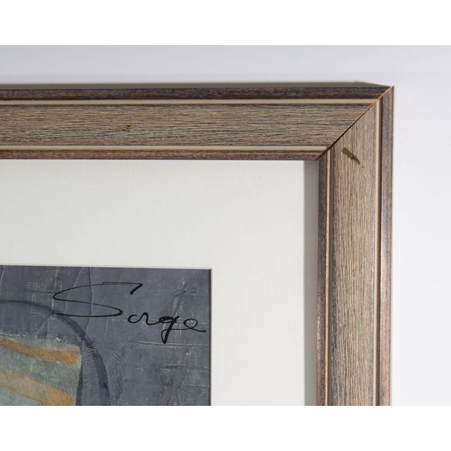 1960s Watercolor and Gouache Abstract Painting Signed by Walter Sorge For Sale - Image 5 of 10