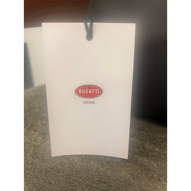 Bugatti Ettore Bugatti Leather Cushion Anthracite Luxury Collection For Sale In Los Angeles - Image 6 of 6