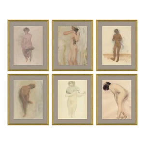 Beatrice, Emily, Catherine, Elizabeth, Lucretzia & Isabelle Framed Art Prints - Set of 6