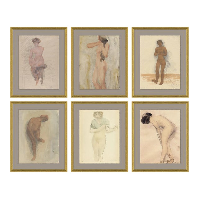 Beatrice, Emily, Catherine, Elizabeth, Lucretzia & Isabelle Framed Art Prints - Set of 6 by David Phoenix For Sale