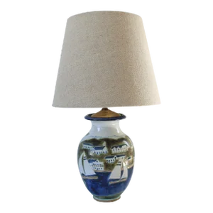 Vintage Coastal Studio Art Pottery Table Lamp