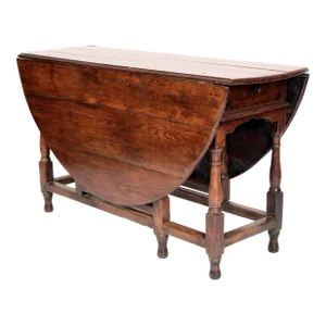 Antique William & Mary Style Oak Gateleg Table