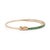 Metal Modern 1.86ct Round Cut Emerald Tennis Bangle Bracelet in 14k Yellow Gold For Sale - Image 7 of 17