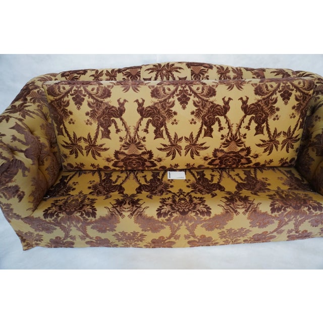 Custom Upholstered Tufted Belmar Arched Back Sofa For Sale In Los Angeles - Image 6 of 16