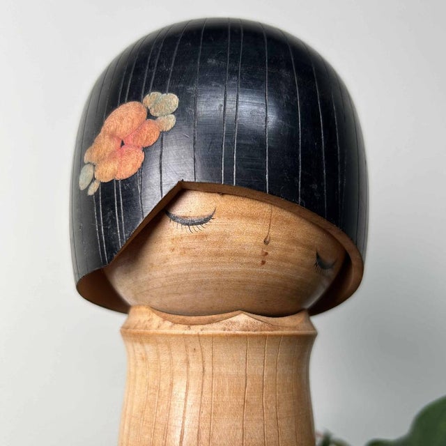 Black Vintage Sosaku Kokeshi Figurine by Izumi Ueda, 1960s For Sale - Image 8 of 14
