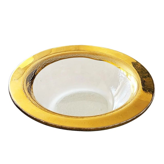 Vintage Annieglass "Roman Antique Gold" Bowl For Sale - Image 11 of 11