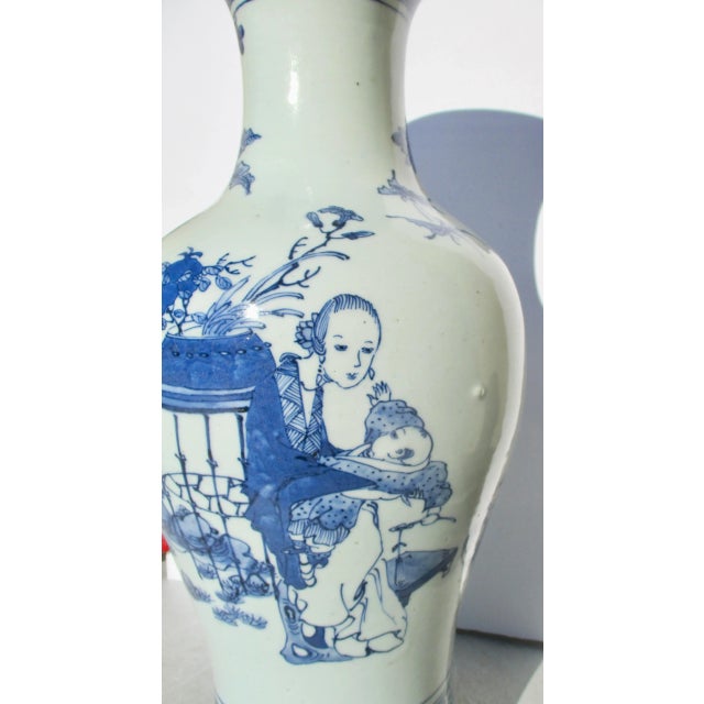 Antique Chinese Kangxi Balaster Vase For Sale - Image 9 of 11