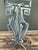Vintage Greek Key Motif Metal and Glass Drinks Table For Sale - Image 11 of 12