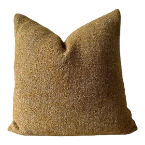 Custom Made Linen and Wool Blend Pillow With Down Feather Insert