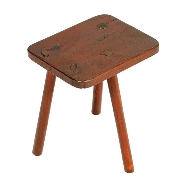 1940s Vintage Italian Tripod Stool For Sale - Image 5 of 5