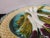 Antique French Asparagus Barbotine Plate from Salins, 1900s, Set of 4 For Sale - Image 6 of 8