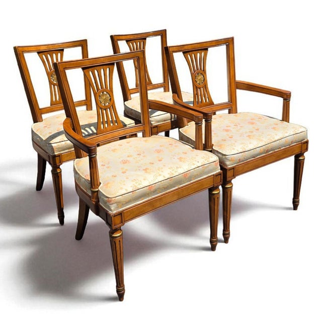 Mid 20th Century Mid 20th Century Henredon Furniture Breakfast Table W/1 Leaf and 4 Chairs - Set of 5 For Sale - Image 5 of 16