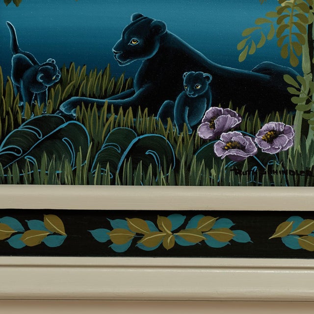 Pair of Jungle Paintings With Animals by Ruth Schindler For Sale - Image 18 of 18