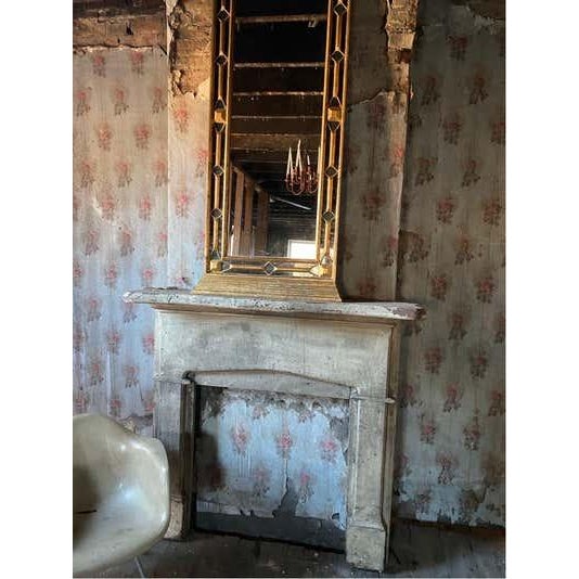 Wood Italian Giltwood Wall Mirror, Hollywood Regency, Lattice Design, 1965 For Sale - Image 7 of 15