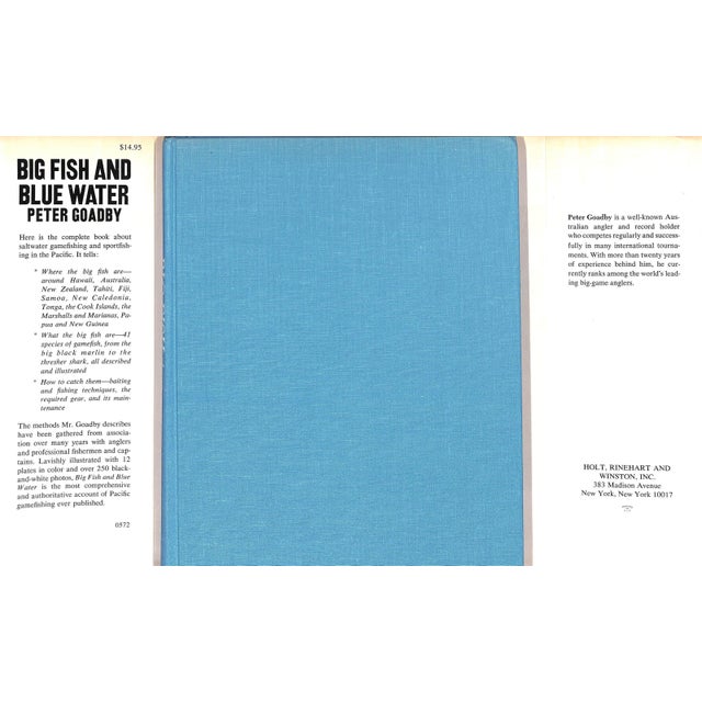 Traditional "Big Fish and Blue Water: Gamefishing in the Pacific" 1970 Goadby, Peter For Sale - Image 3 of 9