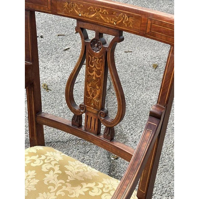 Sheraton Inlaid Mahogany Armchair For Sale - Image 11 of 13