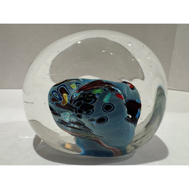 Mid 20th Century Mid 20th Century Signed Karg Studio Art Glass Paperweight Orb For Sale - Image 5 of 11