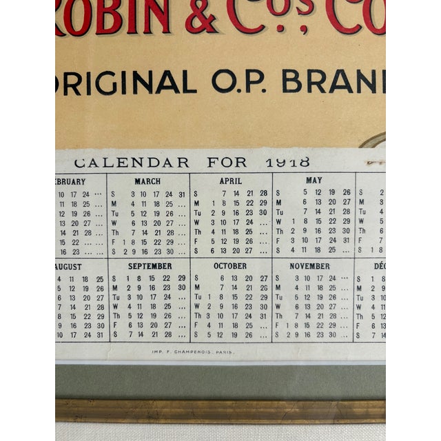 Jules Robin & Co. Original French Cognac Calandar Poster, 1918 For Sale - Image 18 of 18