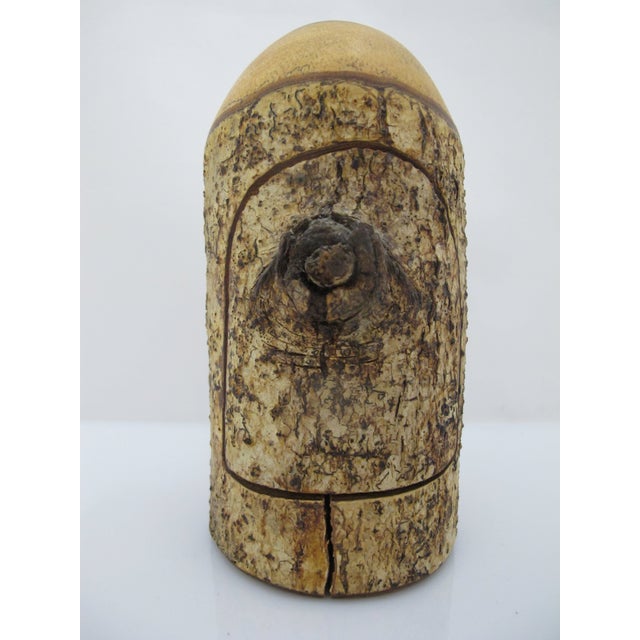 Vintage mid-century modern style Limb wood puzzle box, hand crafted in the 80's by Raymond Pelton. Hand carved from a...