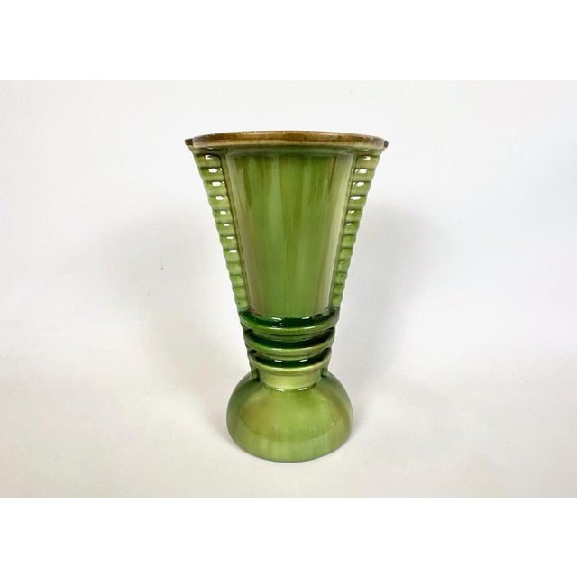 Art Deco Ceramic Vase, 1930s For Sale - Image 9 of 11