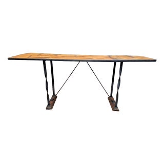 20th Century Industrial Console Table For Sale