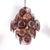 Metal Modernist Hand-Blown Smoked Mauve Spotted Murano Glass Five-Tier Disc Chandelier For Sale - Image 7 of 18