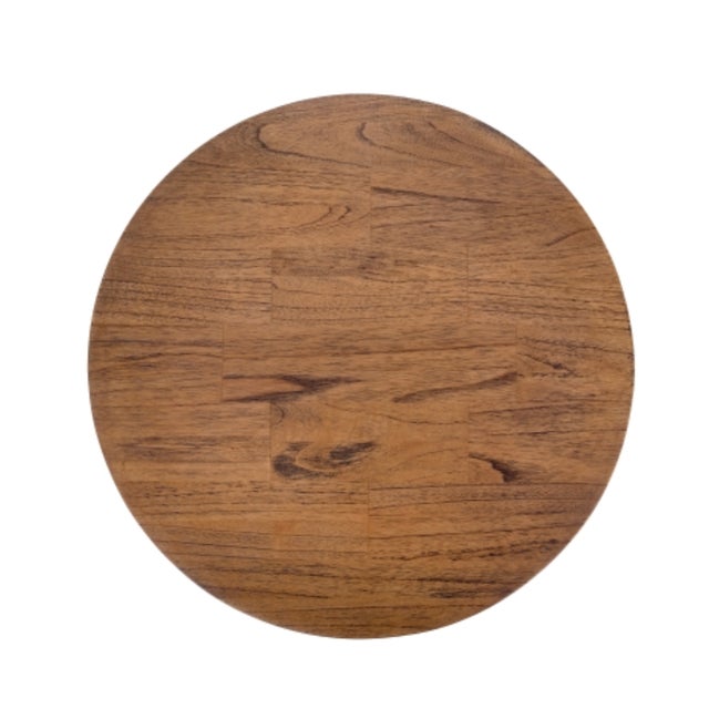 Rustic Rattan Side Table For Sale - Image 3 of 3