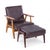 Hans Wegner for Getama Ge-290 Mid Century Danish Teak High Back Lounge Chairs - Pair With Ottoman For Sale - Image 10 of 11