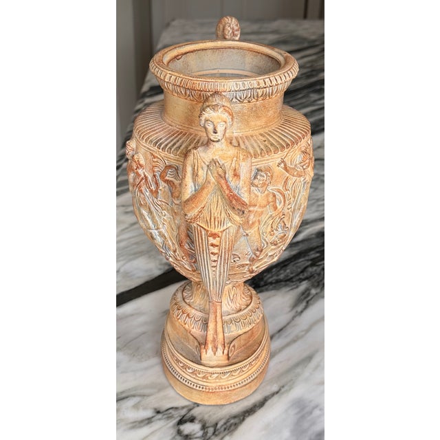 Late 20th Century Neoclassical Baccanalian Procession Townley Vase Replica For Sale - Image 5 of 8