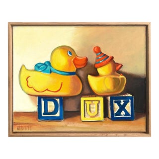 "Dux" Contemporary Original Still Life Acrylic Painting, Framed For Sale