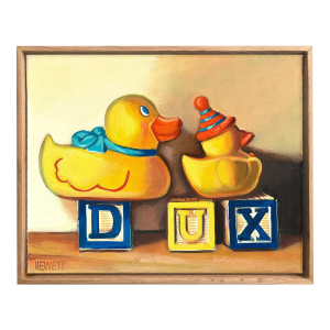 "Dux" Contemporary Original Still Life Acrylic Painting, Framed