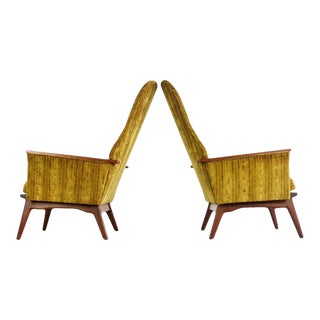1960s High Back Chairs Attributed to Adrian Pearsall for Craft - a Pair For Sale
