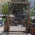 Large Wood Framed Open Iron Screen For Sale - Image 4 of 7