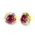 Red Bochic "Orient" Fancy Sapphire & Ruby Earrings Set 18K Gold&Silver For Sale - Image 8 of 18