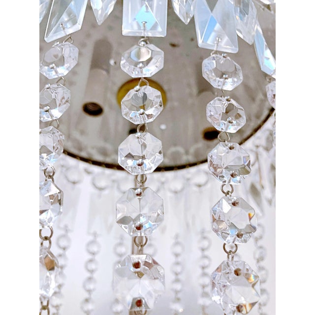 1950s Italian Bronze Basket Chandelier For Sale - Image 4 of 8