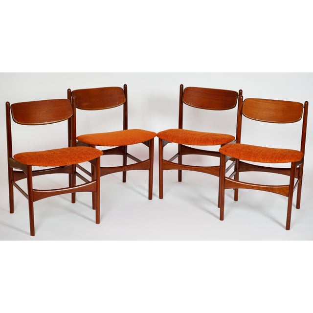 Rare Arne Hovmand Olsen Newly Upholster Dining Chairs Set of 4 For Sale - Image 10 of 18