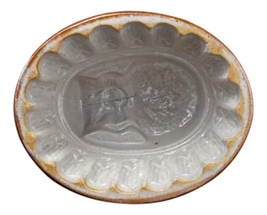 Late 19th Century Small Dark Victorian Food Mold With Wheat Sheaf Design