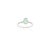 Metal Genuine Oval Cut Emerald Solitaire Ring With Diamond in 14k White Gold For Sale - Image 7 of 13