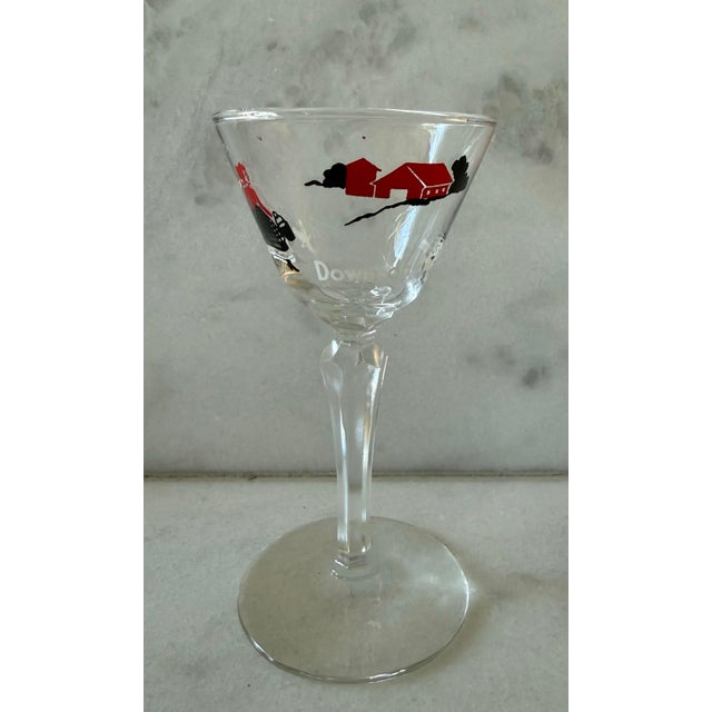 Libbey Glass Co. Mid 20th Century Down on the Farm Cordial Glasses by Libbey - Set of 4 For Sale - Image 4 of 10