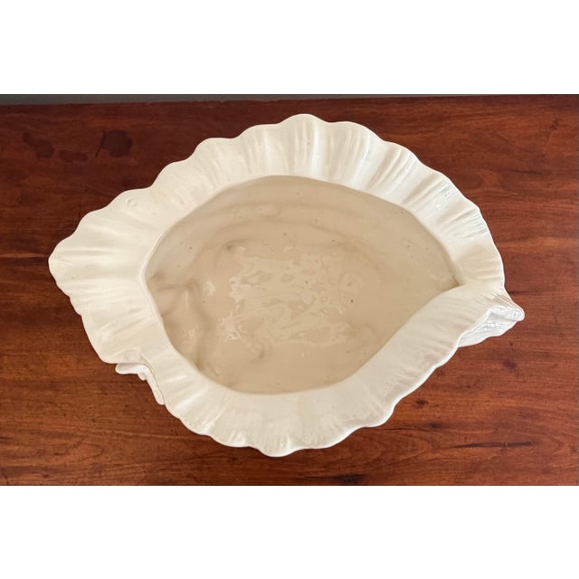 Traditional Large Ceramic Conch Shell For Sale - Image 3 of 10